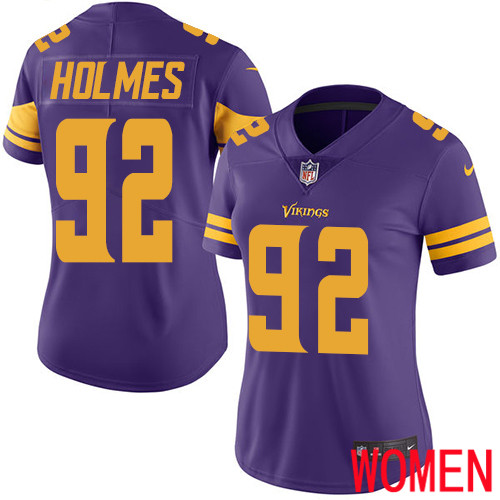 Minnesota Vikings #92 Limited Jalyn Holmes Purple Nike NFL Women Jersey Rush Vapor Untouchable->youth nfl jersey->Youth Jersey